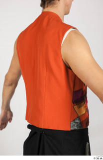  Photos Man in Historical suit 10 18th century Historical clothing decorated vest orange vest upper body 0006.jpg